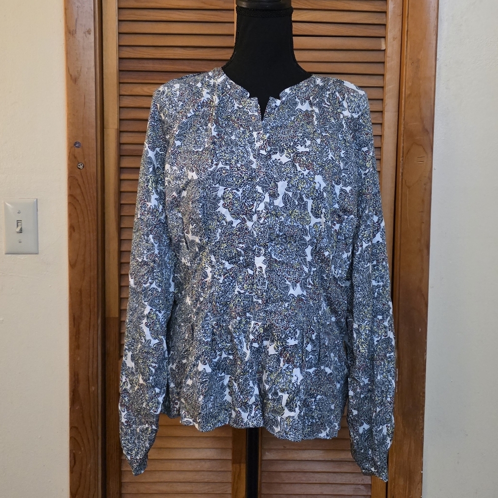NWT Joie Women's Nitsan Floral Blouse Top Size XL